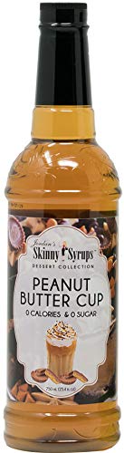 Product Cover Jordan's Skinny Syrups |  Sugar Free Peaunt Butter Cup Syrup | Healthy Flavors with 0 Calories, 0 Sugar, 0 Carbs | 750ml/25.4oz Bottle
