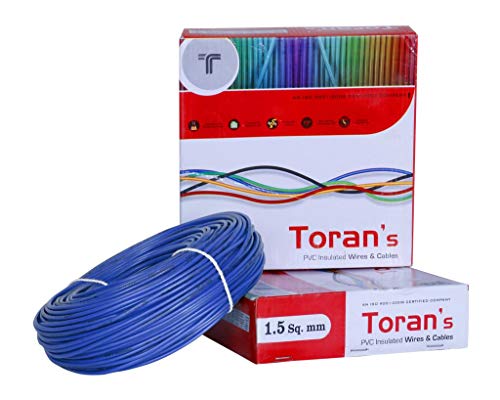 Product Cover Toran 1.5 sq mm Wire 90 m Coil (Blue)