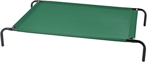 Product Cover AmazonBasics Large Elevated Cooling Pet Dog Cot Bed - 51 x 31 x 8 Inches, Green