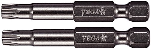 Product Cover VEGA T45 TORX Security Bits. Professional Grade ¼ Inch Hex Shank TORX T-45 S2 Steel 2
