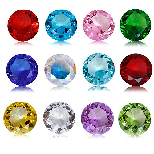 Product Cover JKK SALE Birthstones Paperweight Glass Diamond 40mm Crystal Art