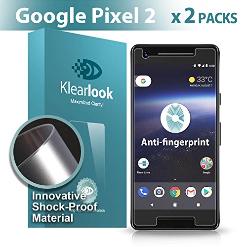 Product Cover Google Pixel 2 Screen Protector, Klearlook [Fingerprint-Killer] Matte (Anti-Glare) Acrylic [More Than Durable] Screen Protector for Google Pixel 2 (2-Pack)