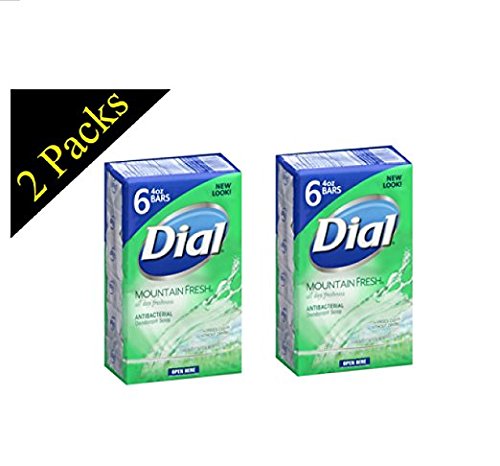 Product Cover 2 X 6 PACKS DIAL MOUNTAIN FRESH ANTIBACTERIAL DEODORANT SOAP 12 BARS TOTAL (6)