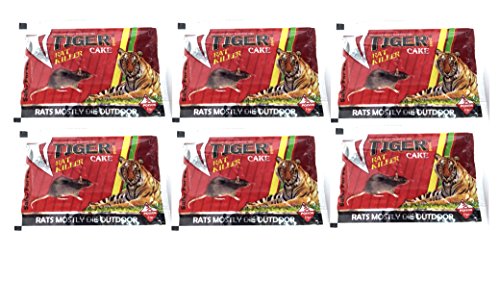 Product Cover TIGER Ratkiller Cake (25gm x 6 pcs) Amazing Effect mice Rat Killer Rodent Control Pet Safe, Mostly Die Outside