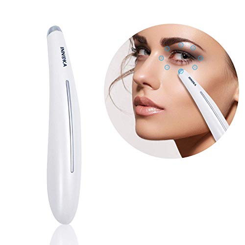 Product Cover INNOKA 40℃ Heated Wand Sonic Vibration Eye Massager Facial Roller Care Device with Touch Activation Smart Sensor for Anti-Aging, Anti-Wrinkle, Relieves Dark Circles & Eyes Puffiness, Battery Operated