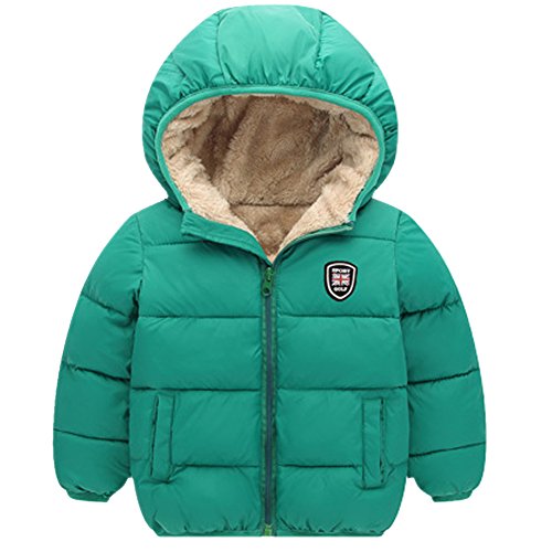 Product Cover Baywell Winter Warm Coat, Little Girls Boys Outwear Hoodie Jacket Green