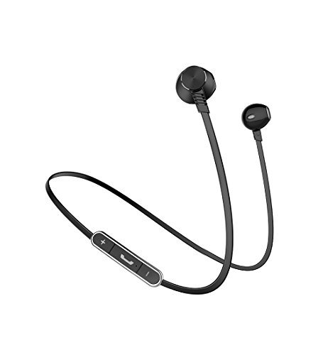 Product Cover Bluetooth Earphones with Mic, Langsdom L5 Wriless Earbuds Powerful Bass Headphone with 7 Hours Playtime (IPX4 Splashproof, Black)