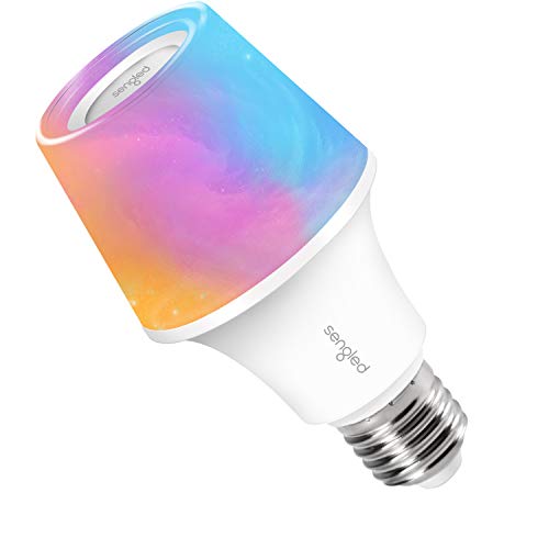 Product Cover Sengled Solo RGBW Bluetooth Light Bulb Speaker Multi Color Changing LED Light Bulb 60W Equivalent Dimmable App Controlled E26 Smart Music Bulb, Compatible with Alexa via Bluetooth Connection