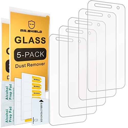 Product Cover [5-Pack]- Mr.Shield for LG X Charge [Tempered Glass] Screen Protector [0.3mm Ultra Thin 9H Hardness 2.5D Round Edge] with Lifetime Replacement