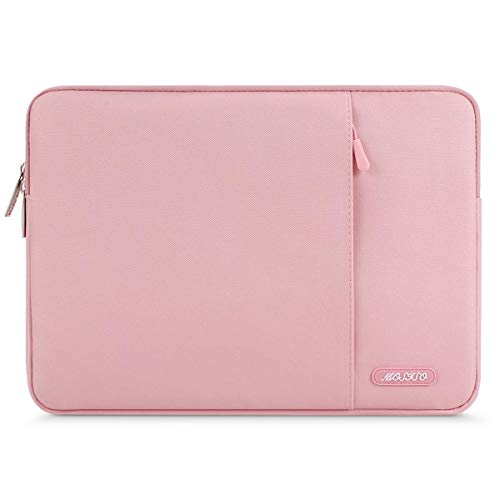 Product Cover MOSISO Tablet Sleeve Case Compatible with 9.7-11 inch iPad Pro, iPad 7 10.2 2019, iPad Air 3 10.5,iPad Pro 10.5,Surface Go 2018,iPad 3/4/5/6,Water Repellent Polyester Vertical Pocket Bag, Pink