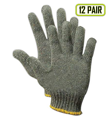 Product Cover Magid Glove & Safety G178-AMZN  Greyt Shadow  G178 Knit Gloves, Cotton Poly Blend, Men's (Fits Large), Gray (Pack of 12)