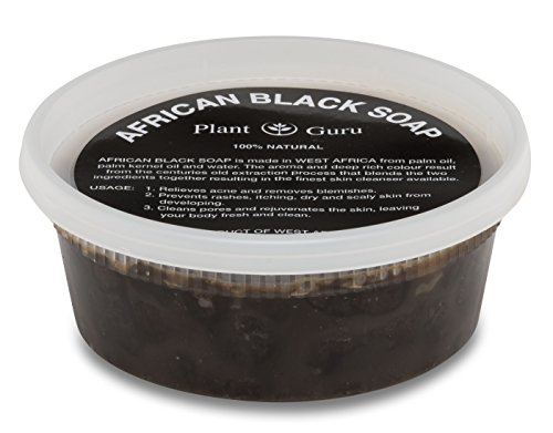 Product Cover Raw African Black Soap Paste 8 oz From Ghana - 100% Pure Natural Acne Treatment, Aids Against Eczema & Psoriasis, Dry Skin, Scar Removal, Pimples and Blackhead, Face & Body Wash