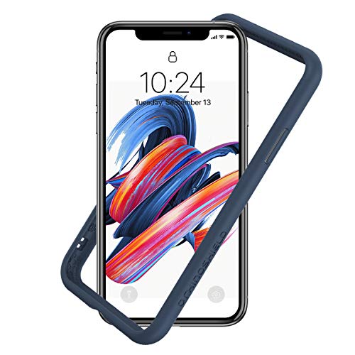 Product Cover RhinoShield Ultra Protective Bumper Case for [ iPhone X/XS ] CrashGuard, Military Grade Drop Protection for Full Impact, Slim, Scratch Resistant, Dark Blue
