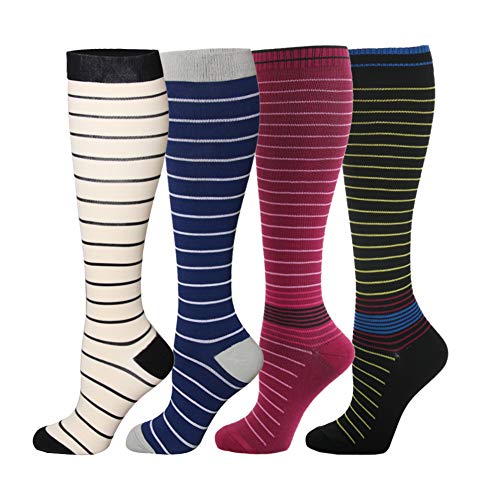 Product Cover HLTPRO Compression Socks for Women & Men - 4/12 Pairs Best for Running, Flight, Nurse