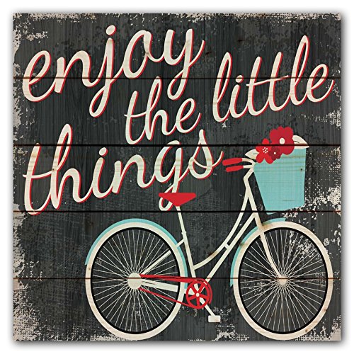 Product Cover Print Ocean Enjoy The Little Things Wall Sign (Wooden, 30 cm x 30 cm) (12