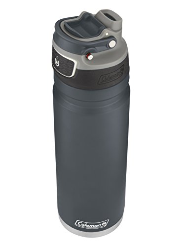 Product Cover Coleman FreeFlow AUTOSEAL Insulated Stainless Steel Water Bottle, Slate, 24 oz.