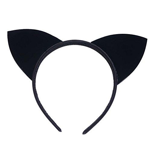 Product Cover Cat Ears Halloween Headband for Women Girls Daily Wearing, Halloween Party Fancy Dress Cat Woman Hairband Cosplay