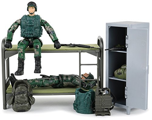 Product Cover Click N' Play Military Life Living Quarters Bunk Bed 14 Piece Play Set with Accessories.