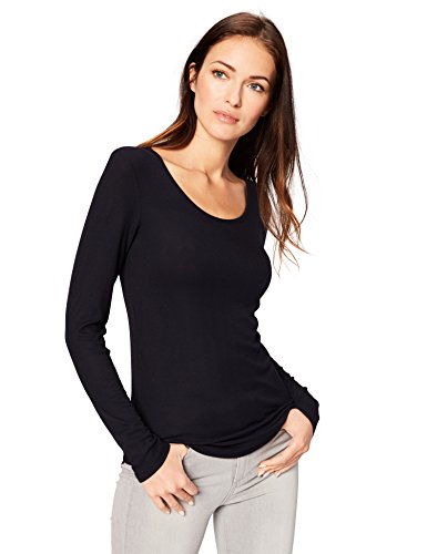 Product Cover Amazon Brand - Daily Ritual Women's Ribbed Long-Sleeve Scoop Neck Shirt