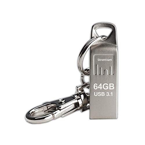Product Cover Strontium Nitro Ammo Silver 64GB USB 3.1 Flash Drive Up to 120MB/S Read Performance - SR64GSLAMMOY