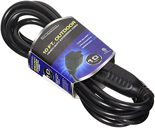 Product Cover Epicord 16/3 Extension Cord Outdoor Extension Cord (10 ft) Black heavy duty extension cord