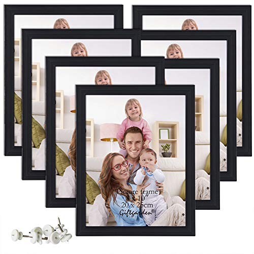 Product Cover Giftgarden 8x10 Picture Frame Multi Photo Frames Set Wall or Tabletop Display, 7 PCS, Black