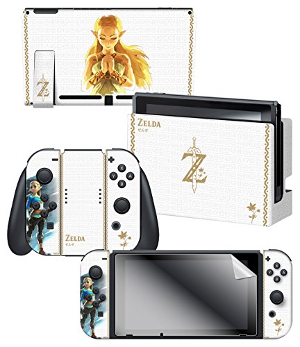 Product Cover Controller Gear Nintendo Switch Skin & Screen Protector Set Officially Licensed By Nintendo - The Legend of Zelda: Breath of the Wild: 