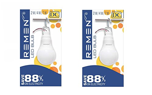 Product Cover Remen 7-Watt Dc LED Bulb (Cool Day Light, Pack Of 2) - White