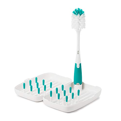 Product Cover OXO Tot On-The-Go Drying Rack with Bottle Brush, Teal
