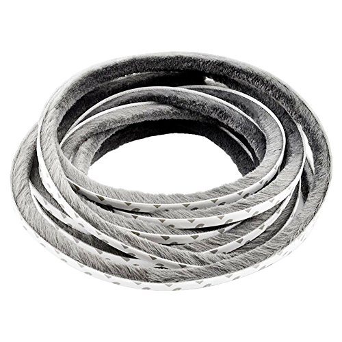 Product Cover T&B 787 Inch Self-Adhesive Pile Weatherstrip for Windows & Doors 3/8-Inch x 3/8-Inch x 65.6 ft, (20m, Grey)