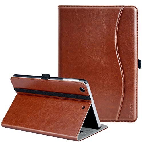 Product Cover Ztotop iPad Mini 1/2/3 Case, Premium Leather Folio Stand Protective Case Smart Cover with Multi-Angle Viewing, Pocket, Functional Elastic Strap for Apple iPad Mini 3/ Mini 2/ Mini 1 - Brown