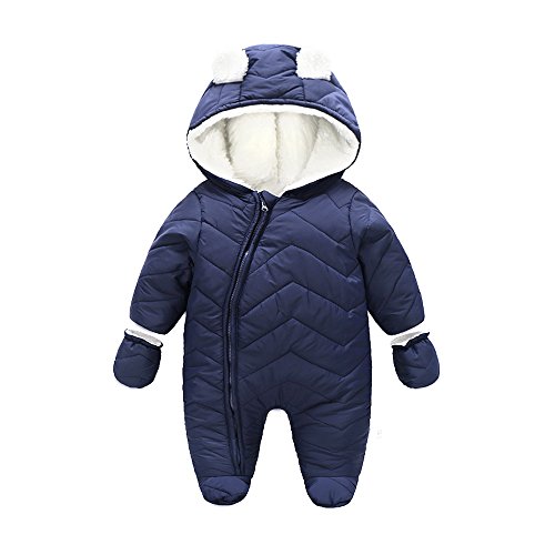 Product Cover Ding-dong Baby Boy Girl Winter Hooded Puffer Jacket Snowsuit with Gloves