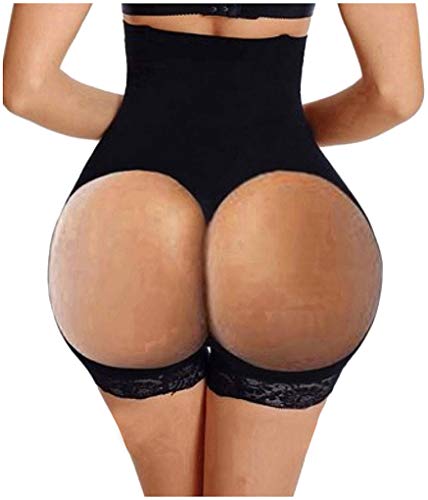 Product Cover Hourglass Figure Butt Lifter Shaper Panties Tummy Control High Waisted Boyshort (Black, M/L(Prime))