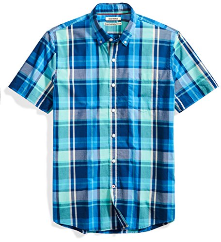 Product Cover Amazon Brand - Goodthreads Men's Standard-Fit Short-Sleeve Large-Scale Plaid Shirt