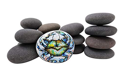 Product Cover 15 Painting Rocks by BasaltCanvas - Size 2 - Kindness Rocks for Painting - Very Smooth Surface - Easy to Paint - 15 Stones Ranging from 3.0 to 4.5 inches