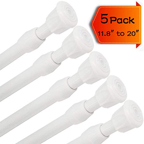 Product Cover Tension Rods - 5 Pack Cupboard Bars Tensions Rod Curtain Rod 11.8