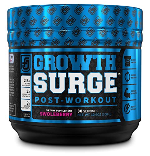 Product Cover Growth Surge Post Workout Muscle Builder with Creatine, Betaine, L-Carnitine L-Tartrate - Daily Muscle Building & Recovery Supplement - 30 Servings, SWOLEBERRY Flavor