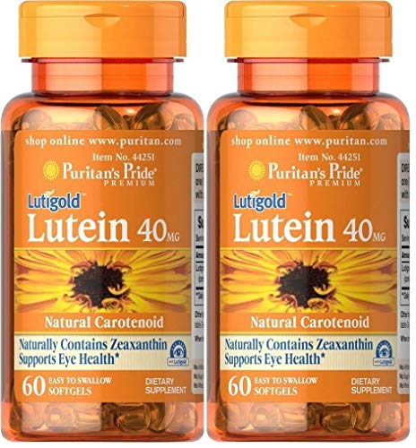 Product Cover Puritan's Pride Lutein 40 mg with Zeaxanthin-60 Softgels 2 Pack
