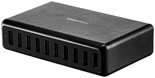 Product Cover AmazonBasics 60W 10-Port Multi USB Wall Charger, Black