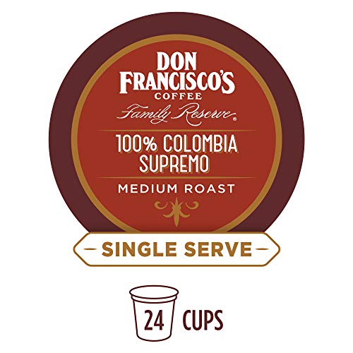 Product Cover Don Francisco's 100% Colombia Supremo (24 Count) Single-Serve Coffee Pods, Compatible with Keurig K-Cup Brewers