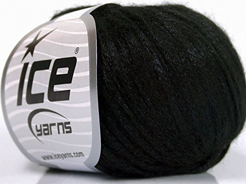 Product Cover Rock Star, Jet Black, Metallic Shine, Soft Nylon Merino Wool Acrylic Blend Yarn, 50 Gram