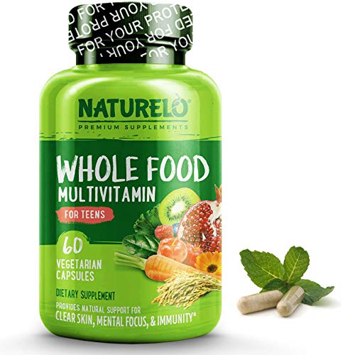 Product Cover NATURELO Whole Food Multivitamin for Teens - Natural Vitamins & Minerals for Teenage Boys & Girls - Best Supplement for Active Kids - with Plant Extracts - Non-GMO - Vegan & Vegetarian - 60 Capsules