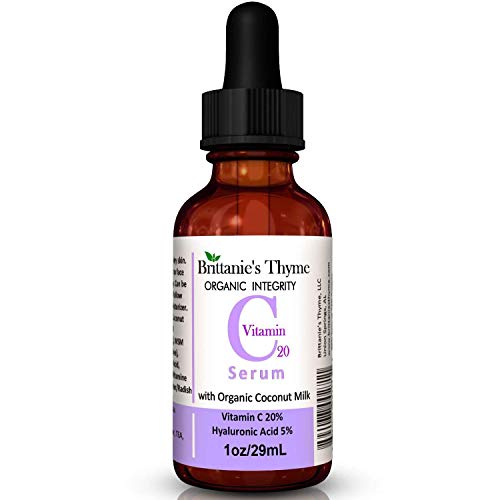 Product Cover Organic Vitamin C Serum For Face with Hyaluronic Acid - Luxurious Formula Made with Only Natural Organic Ingredients. For Acne, Wrinkles, Fine Lines, Age Spots, Sun Damage