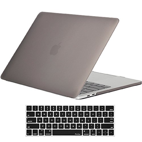 Product Cover ProCase MacBook Pro 13 Case 2019 2018 2017 2016 Release A2159 A1989 A1706 A1708, Hard Case Shell Cover and Keyboard Skin Cover for Apple MacBook Pro 13 Inch with/Without Touch Bar and Touch ID -Gray