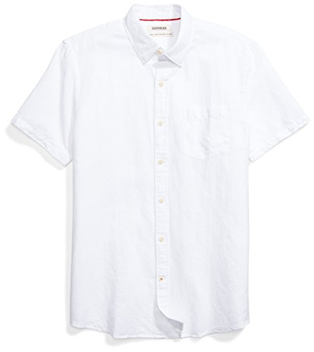 Product Cover Amazon Brand - Goodthreads Men's Standard-Fit Short-Sleeve Linen and Cotton Blend Shirt