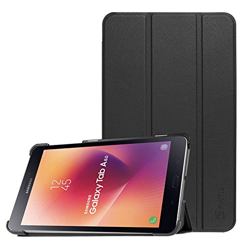 Product Cover Fintie Slim Shell Case for Samsung Galaxy Tab A 8.0 2017 Model T380/T385, Ultra Lightweight Standing Cover with Auto Sleep/Wake for Galaxy Tab A 8.0 Inch SM-T380/T385 2017 Release, Black