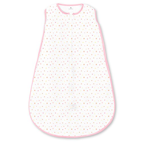 Product Cover Amazing Baby Microfleece Sleeping Sack with 2-Way Zipper, Playful Dots, Pink, Large