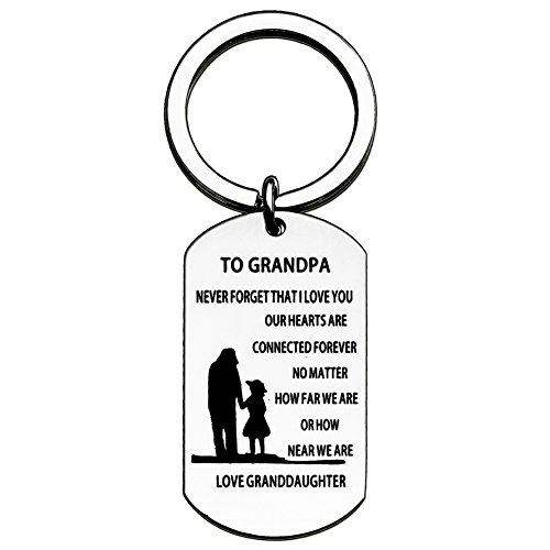 Product Cover Grandpa Granddaughter Key Chain for Men - Never Forget That i Love You no Matter How far we are (Grandpa Granddaughter)