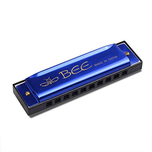 Product Cover SoGreat Diatonic Harmonica, 10 Holes Blues Harmonica, Key of C - for Kids and Beginners, Lightweight, Compact Blues Harp with Shiny Blue Color Finish, Premium Kids Harmonica in a Luxury Gift Packaging