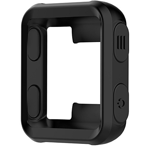 Product Cover RuenTech For Forerunner 35/Approach S20 Case Cover, Replacement Soft Silicone Protective Case Protector Sleeve for Garmin Forerunner 35 and Approach S20 (Black)